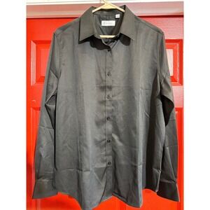 Siliteelon Black Long Sleeve Button Down Shirt XL Design in‎ Paris Professional